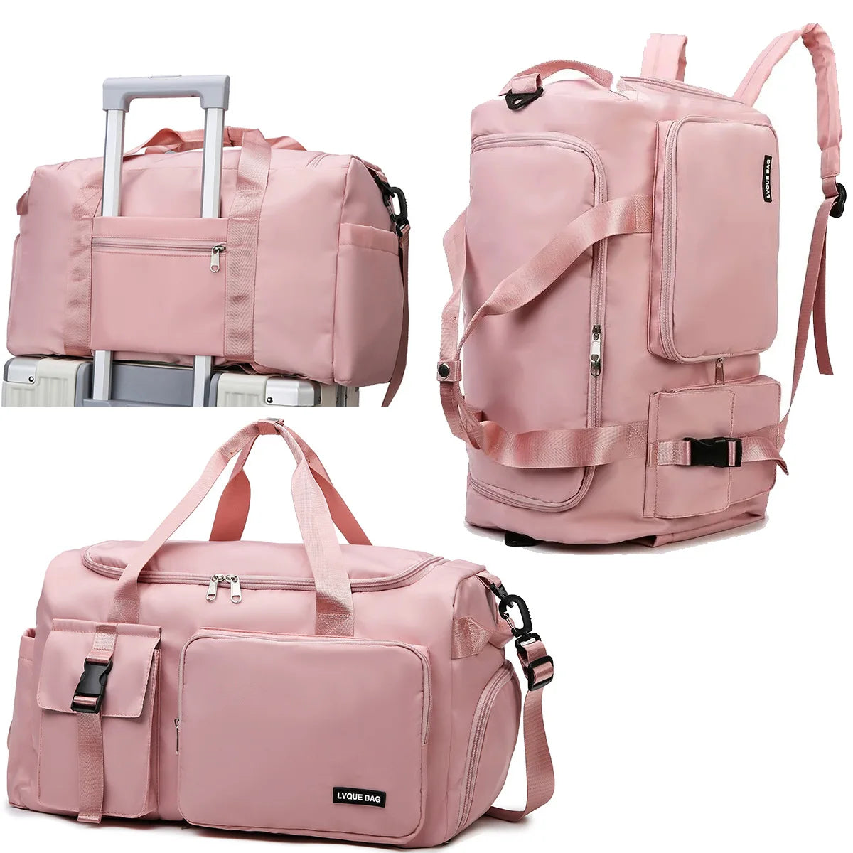 Women’s Sports Gym Bag – Dry & Wet Compartments Shoulder Crossbody Travel Duffel for Swimming, Fitness & Outdoor Use