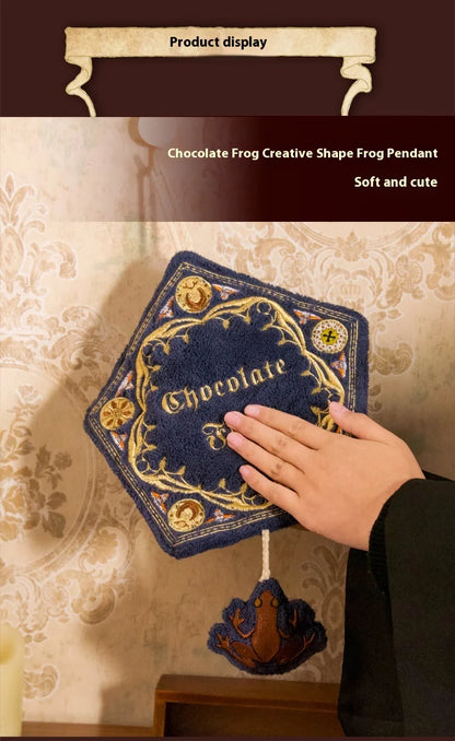Miniso Warner Harry Potter Magic Chocolate Frog Towel – Embroidered Coral Velvet with High Count Embroidery