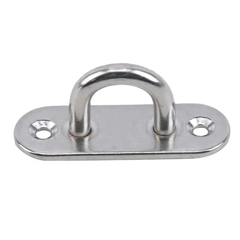 304 Marine Grade Stainless Steel Oval Eye Deck Buckle Staple Set – M5 M6 M8 Fasteners for Boat Shade Sail Mounting