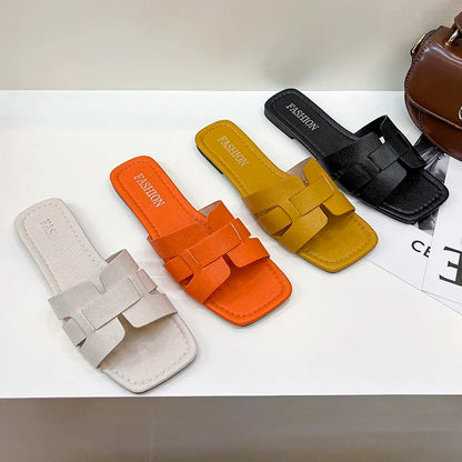 Summer Women's Slippers - High-Quality Slides Sandals & Fashion Beach Flat Shoes for Women
