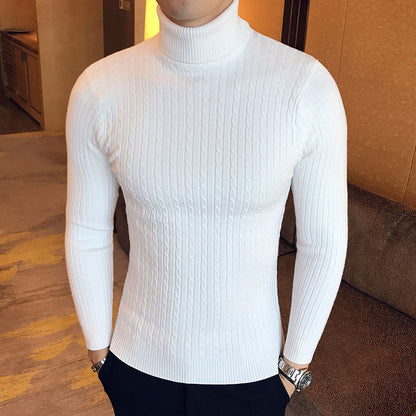 New Turtleneck Sweater for Men - Casual Rollneck Knitted Jumper, Warm Woolen Sweater