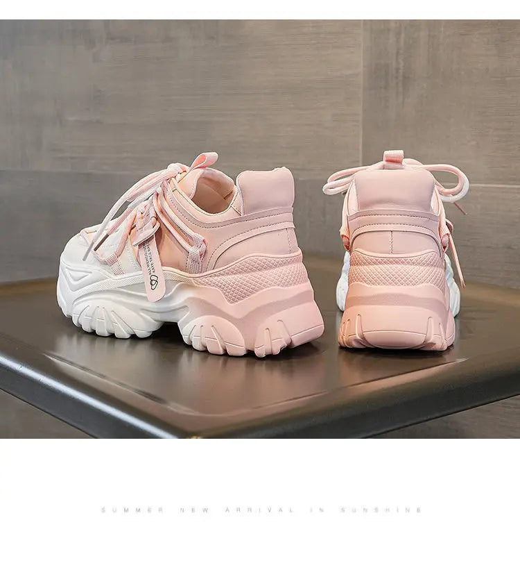 Women's Platform Sneakers - 2024 Spring Fashion Thick Sole Casual Shoes & Tennis Trainers