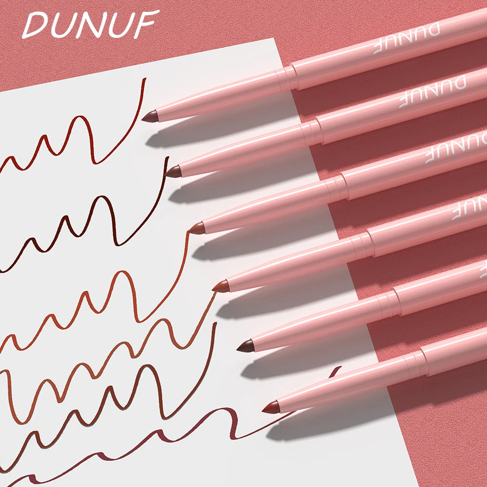 6pcs Waterproof Lip Liner Set - Long-Lasting Non-Fading Makeup Pencil Collection