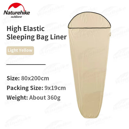 Naturehike Sleeping Bag Liner - Ultralight High-Elastic Travel Sheet for Camping & Hiking