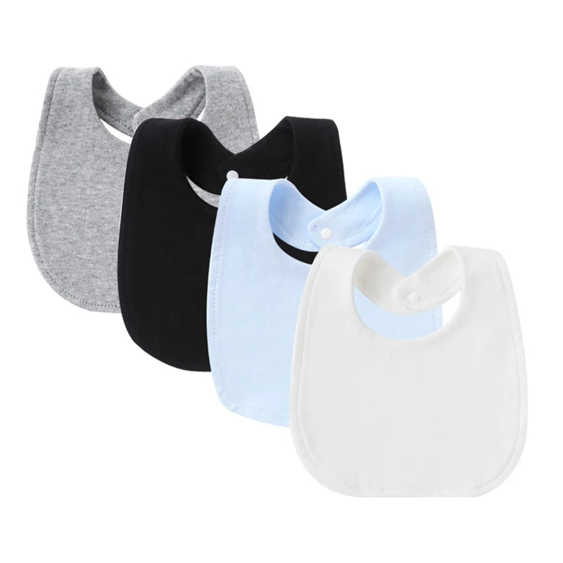 4Pcs Baby Bibs – Cotton Newborn Bibs for Girls & Boys, Infant Accessories, Toddler Saliva Towels for Baby Care