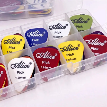 Multicolor ABS Guitar Picks Set – 50/100 Premium Mixed Plastic Plectrums for Acoustic, Electric, Bass & Ukulele
