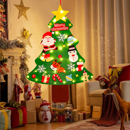 DIY Felt Christmas Tree Decoration – Xmas Ornament for Home Navidad Noel 2025 Santa Claus Kids Gift