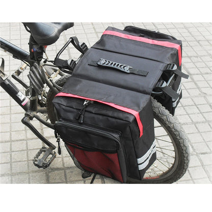 MTB Bicycle Rear Rack Carrier Bag - Durable Double Side Trunk Luggage Pannier, Cycling Travel Seat Bag