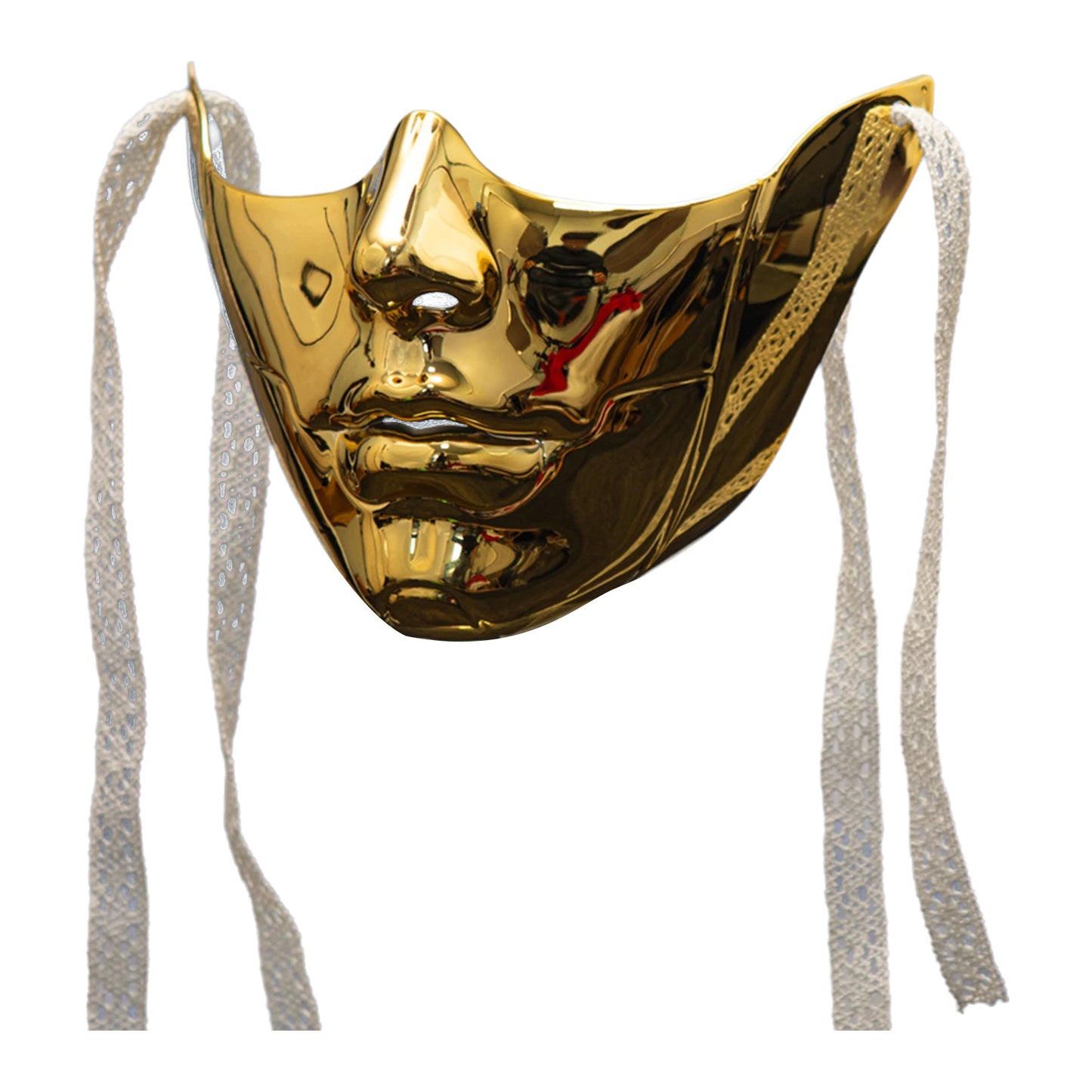 Cyberpunk Mechanical Half Face Mask — Technological Wings Mask for Men & Women, Halloween, Carnival, Dress-Up Props