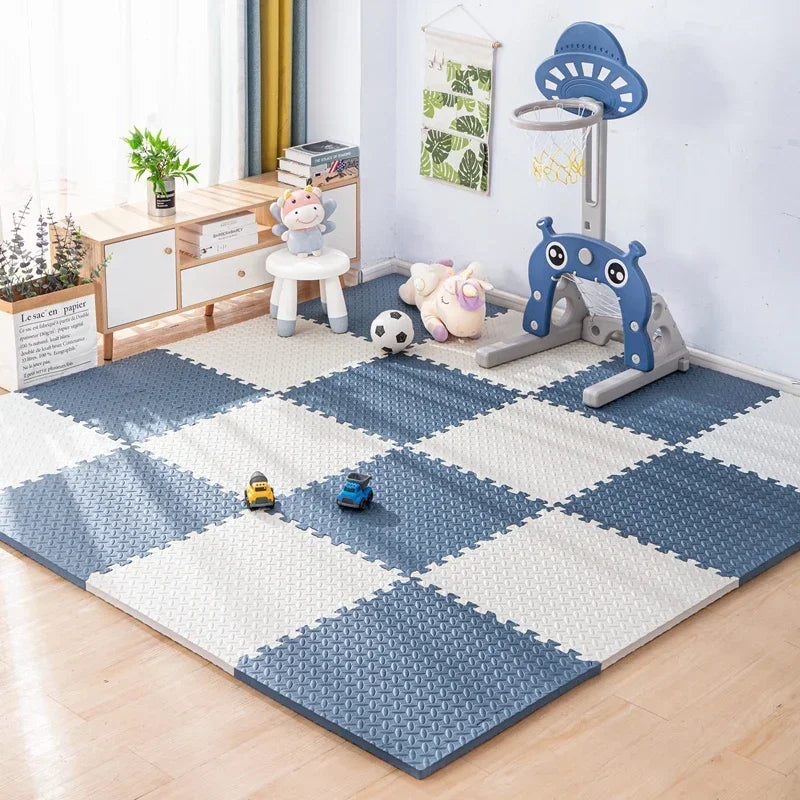 Pink Interlocking Foam Play Mat – Puzzle Floor Tiles for Baby Crawling, Exercise & Safe Play Area, 8/16Pcs Soft Non-Slip Kids Carpet