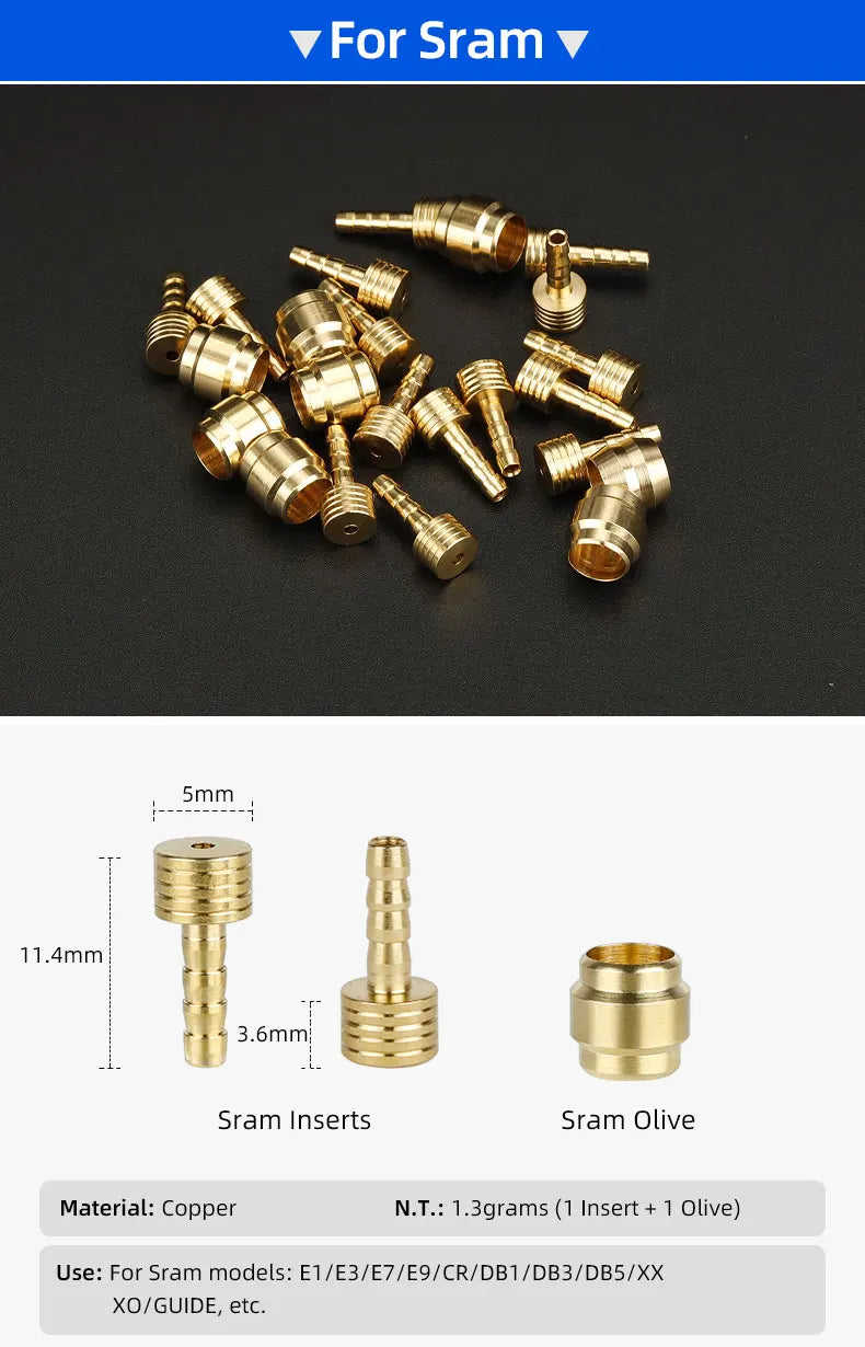 50pcs Bicycle Brake Olives & Inserts – Hydraulic Connector Replacements for SHIMANO BH90/BH59, SRAM, Magura, Tektro