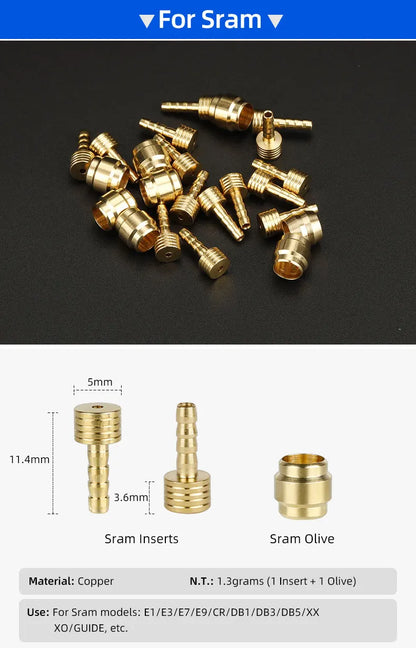 50pcs Bicycle Brake Olives & Inserts – Hydraulic Connector Replacements for SHIMANO BH90/BH59, SRAM, Magura, Tektro