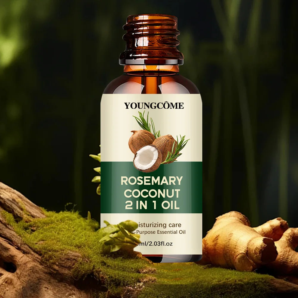 Rosemary Coconut Hair Oil - Nourishing Scalp Treatment for Stronger Hair Care & Hydration