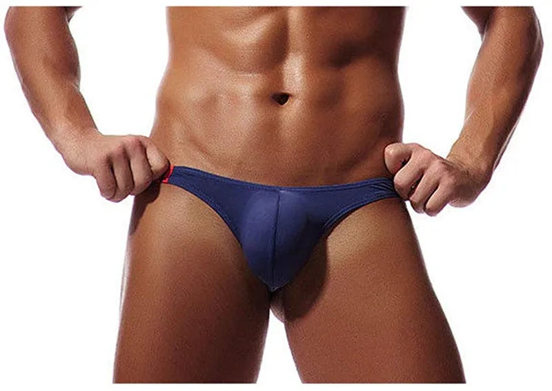Men’s Breathable Low Cut Briefs – Soft Stretch Skin-Friendly Sexy Thong Underwear for Daily Comfort Fit