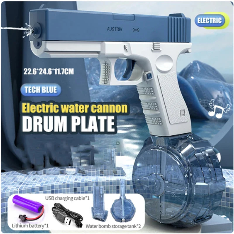 UZI High Pressure Water Gun Toy for Kids and Adults, Outdoor Swimming Pool Water Blaster, Summer Fun Play Game
