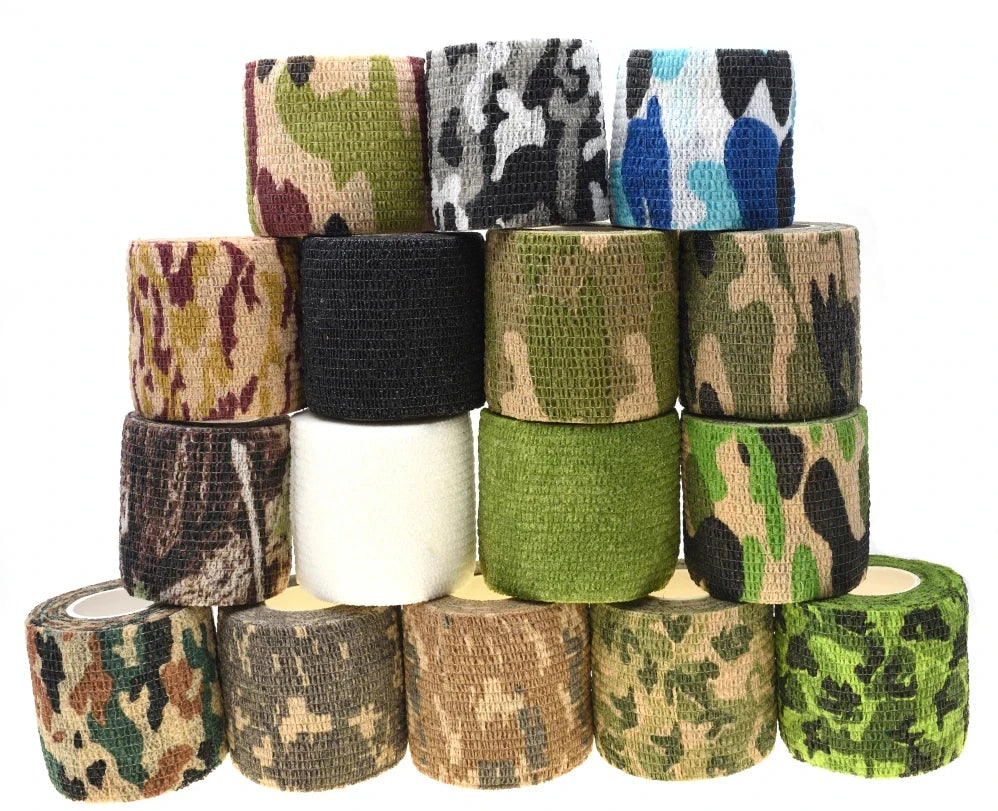 4.5m x 5cm Camouflage Stealth Tape - Waterproof Outdoor Camo Wrap for Hiking, Camping and Hunting, 1 Roll