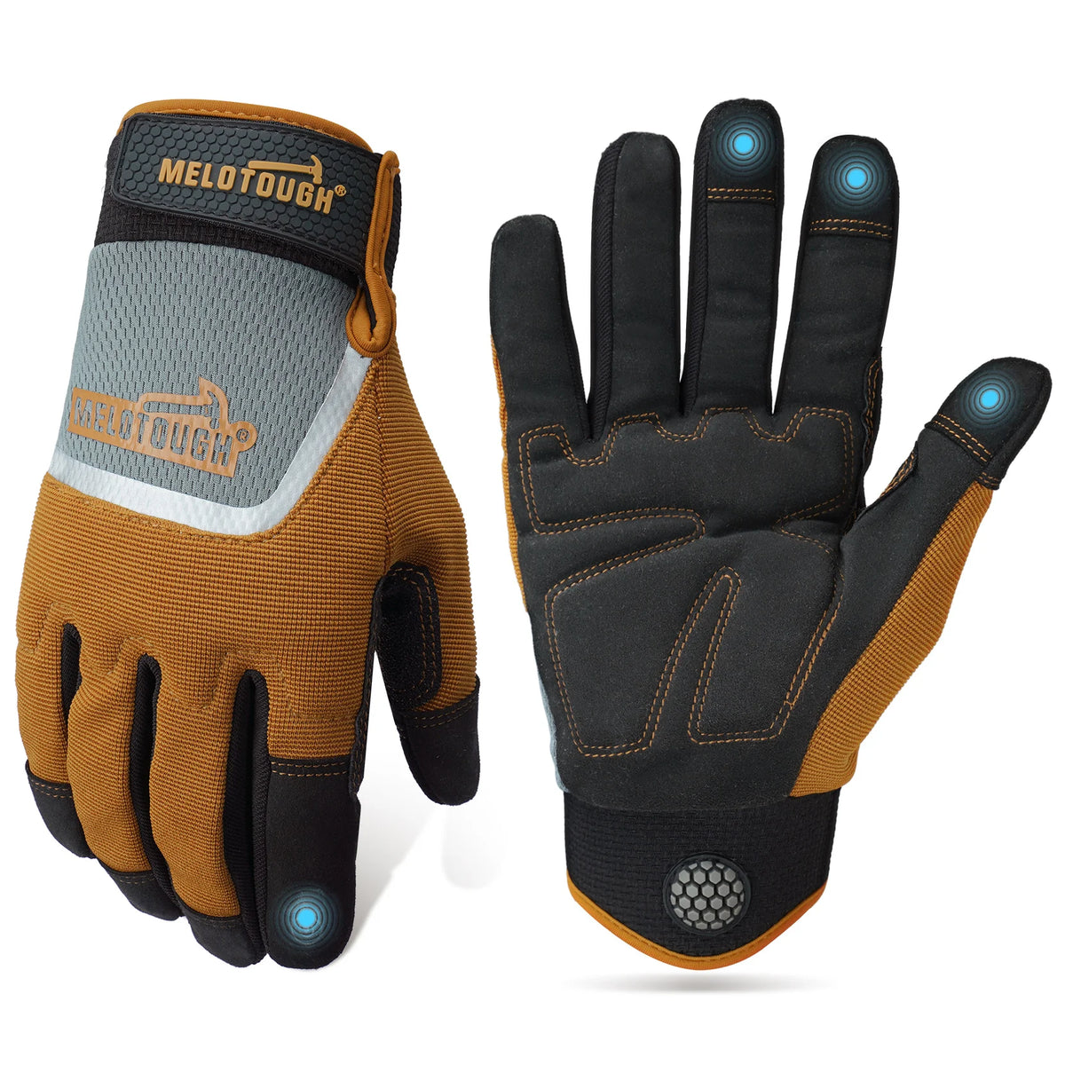 Heavy-Duty Work Gloves - Breathable Touchscreen Mechanic, Gardening & Warehouse Gloves for Men & Women