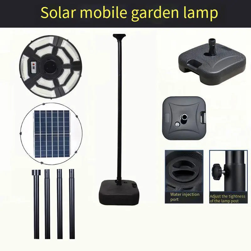 Solar Lamp Post Light - 78-Inch Outdoor Garden Pole Lamp with Removable Head and IP67 Waterproof Design