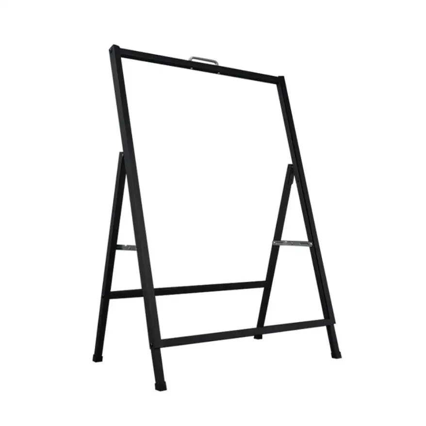 Black A-Frame Sidewalk Sign Stand – Floor Standing Advertising Poster Board Display for Shop, Street & Outdoor Marketing