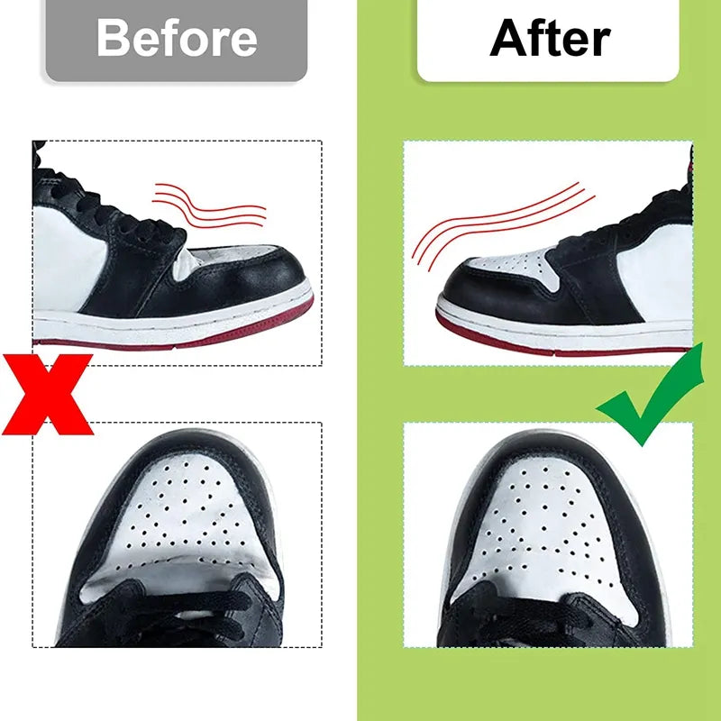 4Pcs Shoe Crease Protector - Anti-Bending Crack Toe Cap Support for Sneakers - Lightweight Shield to Keep Shoes Looking New