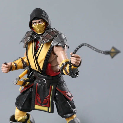 Scorpion & Sub-Zero Mortal Kombat 7" Action Figures – Exclusive Series 1 Movie Collectible Toy Dolls