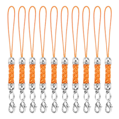 10Pcs Lanyard Strap Set - Lobster Clasp Rope Keychain Hooks Mobile Charms & Key Ring Accessories
