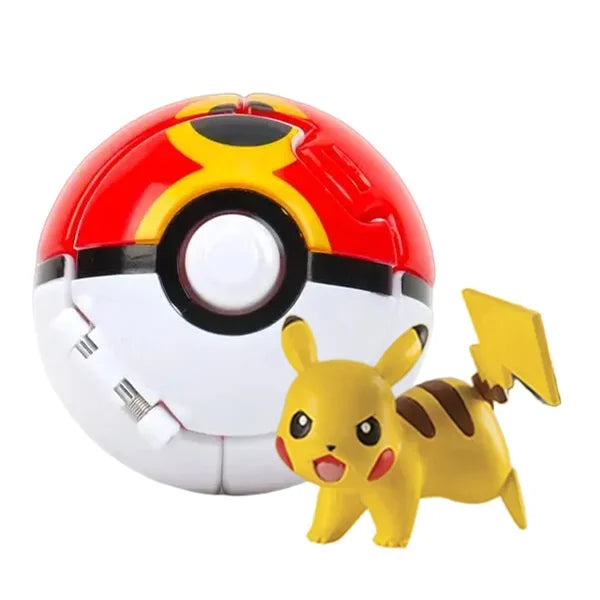 Pokemon Pokeball Figurine — Anime Action Figures including Pikachu & Charizard, Kids Collectible Toy Gift