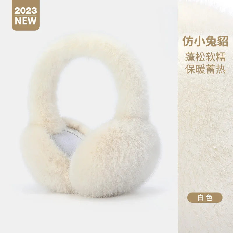 Maikun Thermal Earmuffs for Autumn & Winter - Thickened Cycling Ear Bags Imitation Rabbit Marten Ear Warmers