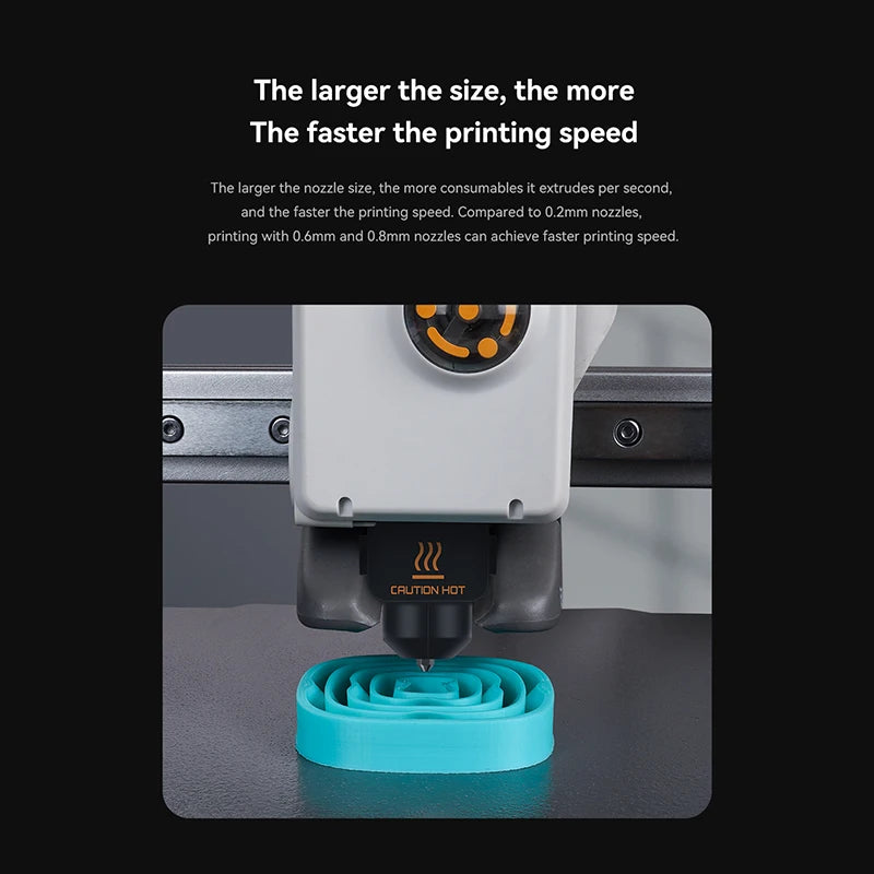 Bambu Lab A1 Mini Hotend Kit – 0.2/0.4/0.6/0.8mm Hardened Steel Nozzle Replacement for A1 3D Printer