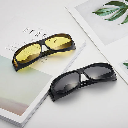 Car Night Vision Driving Glasses - Anti-Glare Motorcycle & Bicycle Goggles, UV Protection Sunglasses Eyewear for Drivers