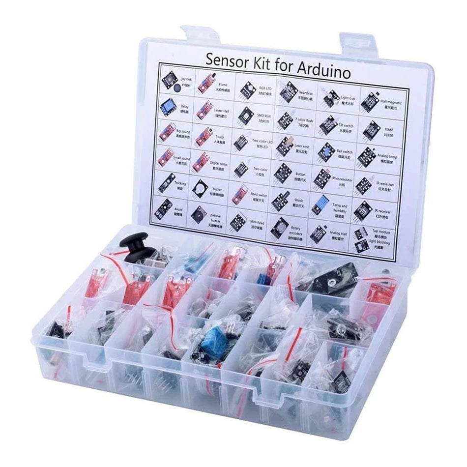 45-in-1 Sensor Module Starter Kit - 16 Types of Electronic Sensors for Arduino UNO R3, MEGA2560, and Raspberry Pi DIY Projects