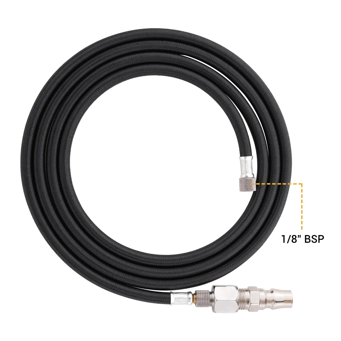 Professional Nylon Braided Airbrush Hose – 1/8" x 1.8m (5.9ft) Standard Fitting for Airbrush DIY