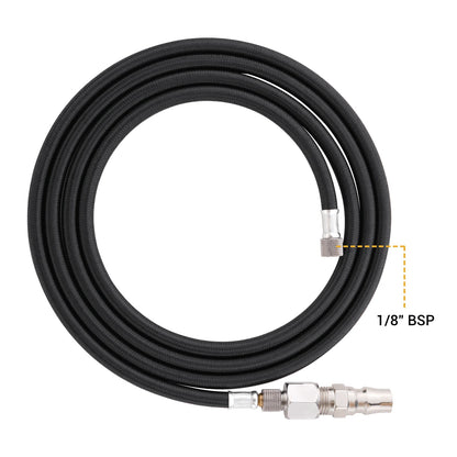 Professional Nylon Braided Airbrush Hose – 1/8" x 1.8m (5.9ft) Standard Fitting for Airbrush DIY