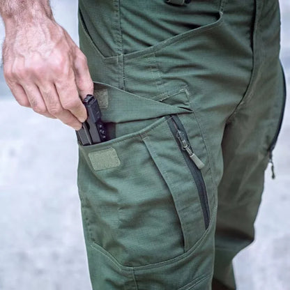 Men's Spring & Autumn Cargo Pants — Elastic Outdoor Trousers for Hiking, Trekking, Camping, Running & Cycling