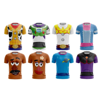 Toy Story 3D Printed T-Shirt - Woody & Jessie Summer Short Sleeve Matching Tops for Kids & Parents