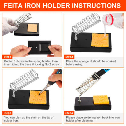 80W LCD Digital Soldering Iron Kit — Adjustable Temperature Electronics Repair Tool with Switch & Solder Tips