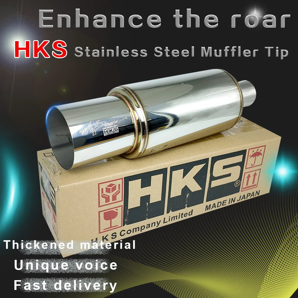 Universal Stainless Steel Straight Drum Muffler Tailpipe - 2, 2.5 & 3 Inch Inlet, 3.5 Inch Outlet Car Exhaust