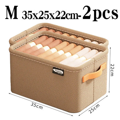 Thick Clothes Storage Organizer Box - Wardrobe Drawer Cabinet Organizer for Pants, Sweaters & Jeans