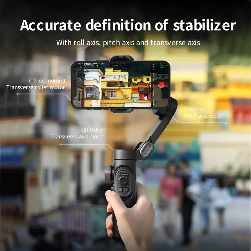 AOCHUAN 3-Axis Handheld Gimbal Stabilizer – SmartXE for iPhone & Android, AI Face Tracking for TikTok & Vlog Videos