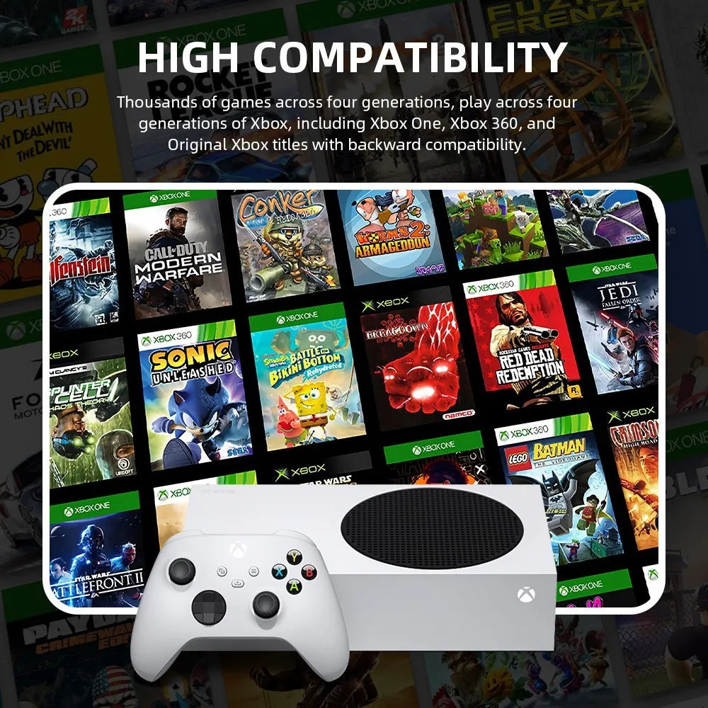 100% Original Microsoft Xbox Series S 512GB – Unlocked Version Game Console with Xbox Wireless Controller