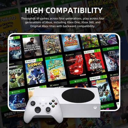 100% Original Microsoft Xbox Series S 512GB – Unlocked Version Game Console with Xbox Wireless Controller