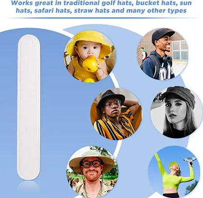 Invisible Sweat Absorber Liner Pads – Summer Baseball Cap Sweatband & Hat Size Reducer Stickers