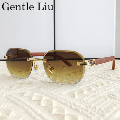 Vintage Square Rimless Sunglasses for Men 2026 – Luxury Frameless Punk Style UV400 Anti Blue Light Eyewear & Prescription Glasses