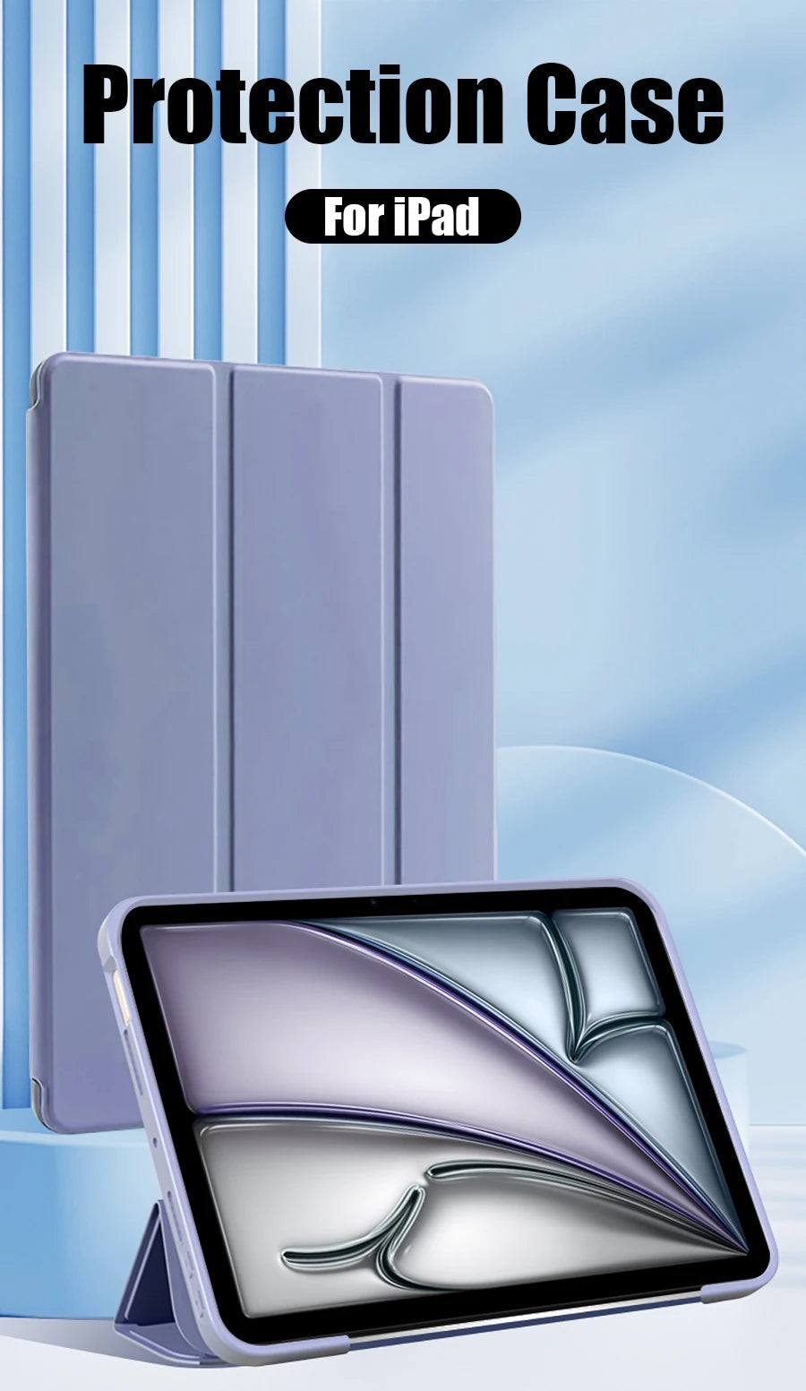 Case for iPad Pro 11/12.9/13 (M2/M4), Air 6/5/4, 10th/9th Gen, Mini 6 – Protective Cover for 10.2" to 13" iPads (2024)