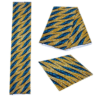 Original African Wax Print Fabric - 100% Cotton Colorful Dutch Ankara Pagne