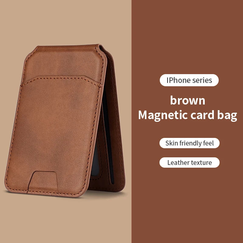 Luxury MagSafe Leather Wallet Case – Magnetic Card Holder for iPhone 16, 15, 14, 13, 12 Pro Max