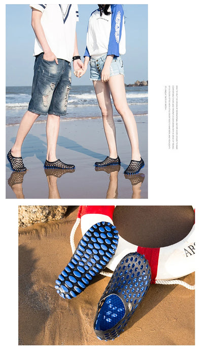Men’s Vacation Beach Sandals - Unisex Lightweight Aqua Shoes, Outdoor Wading & Garden Slippers, Large Size Travel Footwear