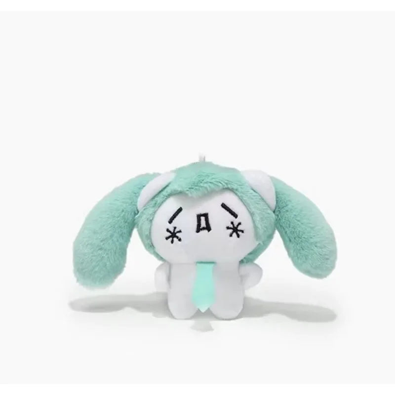Hatsune Miku Kawaii Mini Q Version Plush Keychain – Student School Bag Doll Pendant, Cute Gift for Friends
