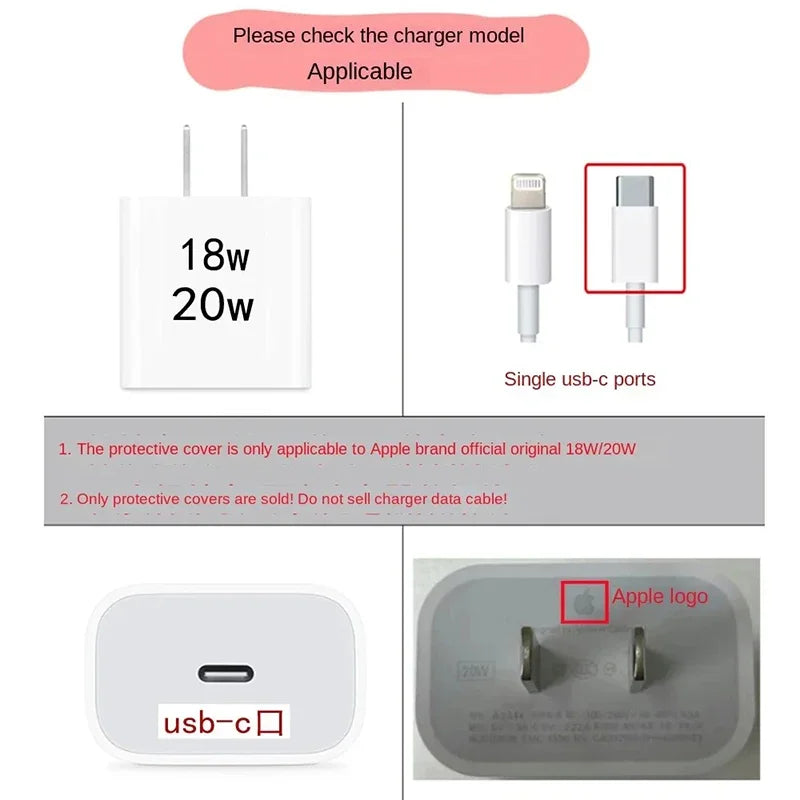 iPhone 15/14/13 Data Cable Winder Protective Cover Sleeve – Purple Love Heart Pattern Charger Cable Organizer Case for 18W/20W Apple Charger