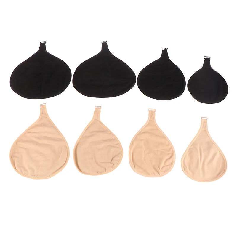 Women Silicone Breast Forms Protective Cotton Pocket Cover – Soft Mastectomy Prosthesis Holder for Artificial Breast Forms, Triangle Shape Comfort Support Accessory